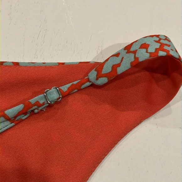 WAYF | Dress w/ Coral & Blue Pattern - Picture 11 of 14